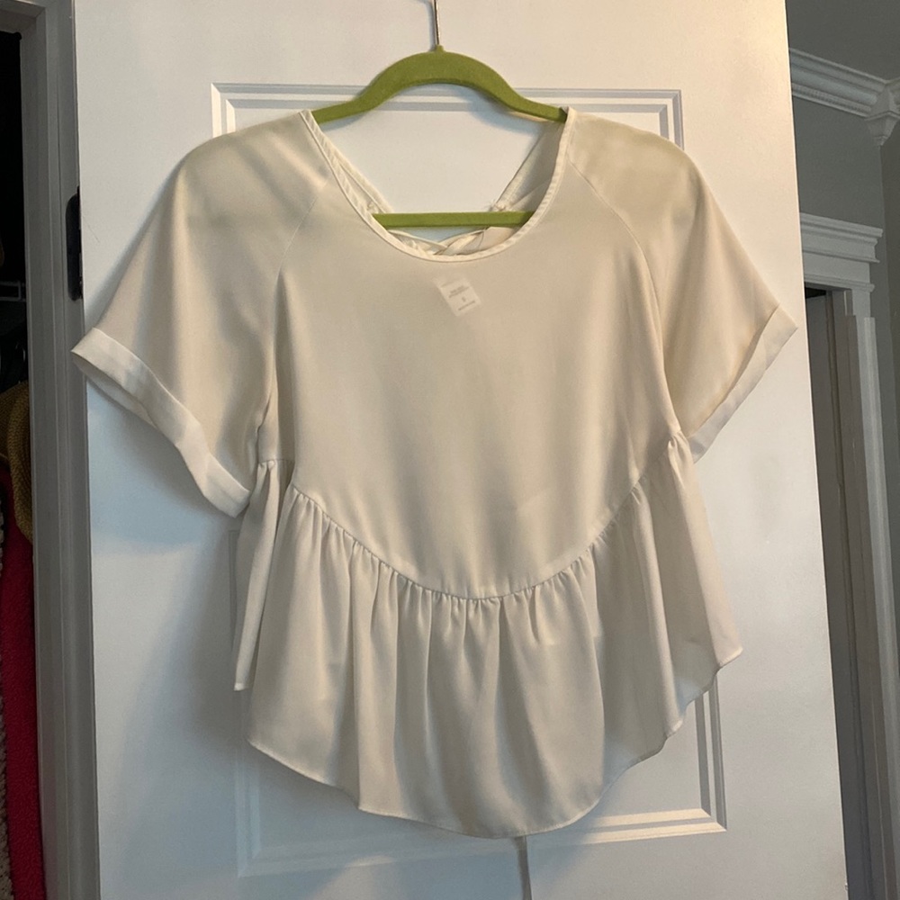 White cropped top